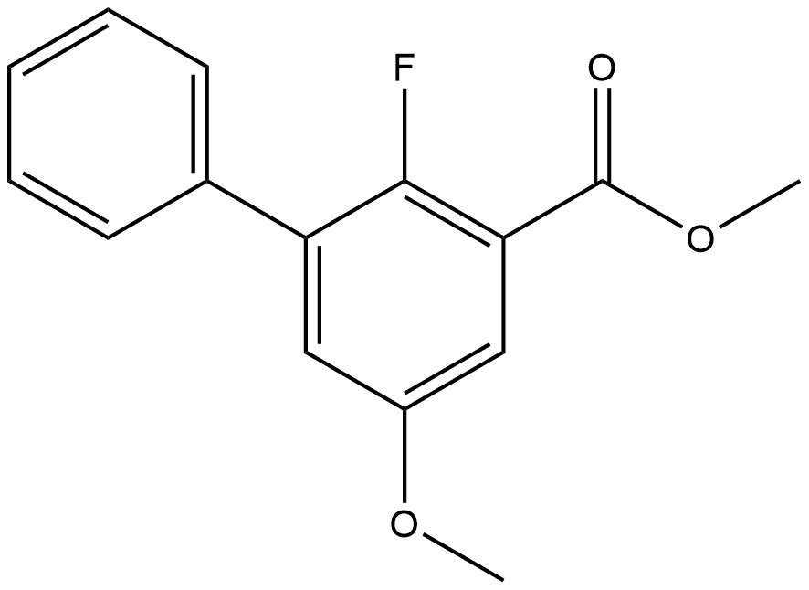 Methyl 2-fluoro-5-methoxy-[1,1'-biphenyl]-3-carboxylate 结构式