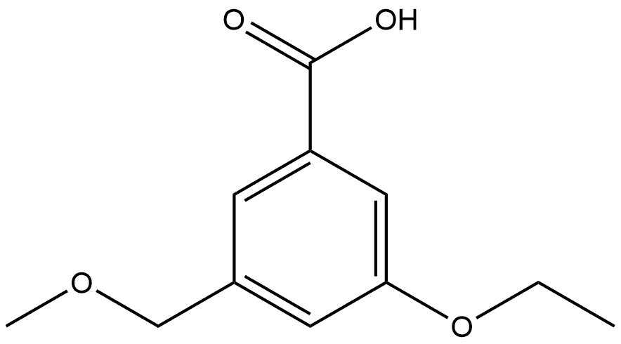 3-Ethoxy-5-(methoxymethyl)benzoic acid 结构式