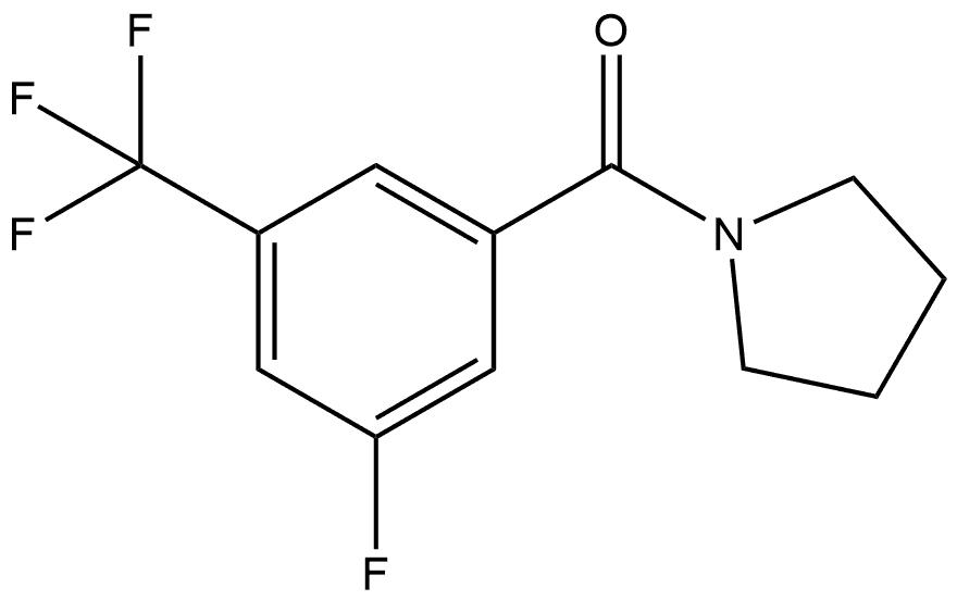 (3-Fluoro-5-(trifluoromethyl)phenyl)(pyrrolidin-1-yl)methanone 结构式