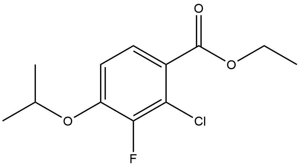 Ethyl 2-chloro-3-fluoro-4-isopropoxybenzoate 结构式