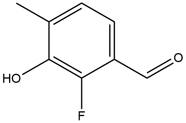 2-氟-3-羟基-4-甲基苯甲醛 结构式