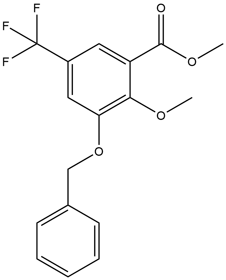 Methyl 3-(benzyloxy)-2-methoxy-5-(trifluoromethyl)benzoate 结构式