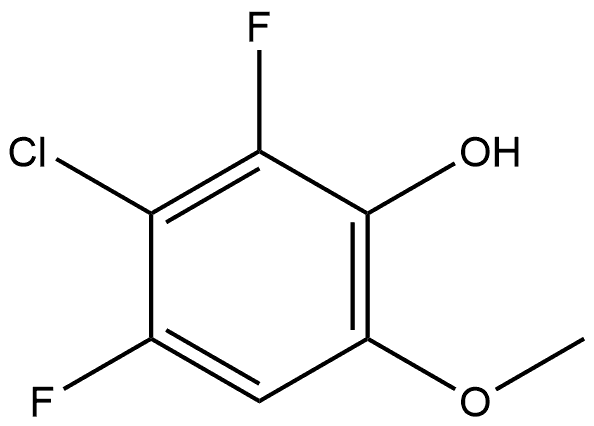 6-溴-3-氯-2,4-二氟苯酚 结构式