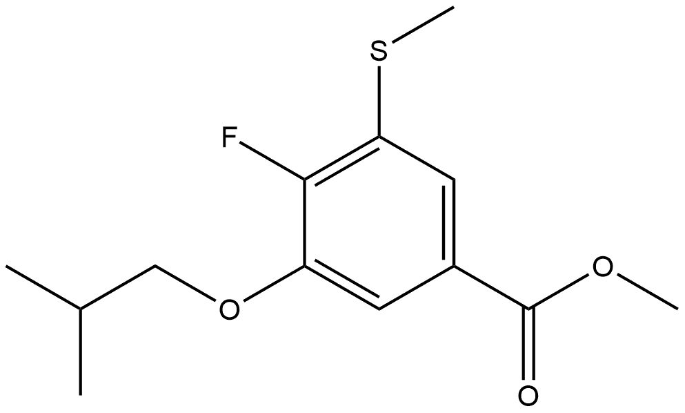 Methyl 4-fluoro-3-isobutoxy-5-(methylthio)benzoate 结构式