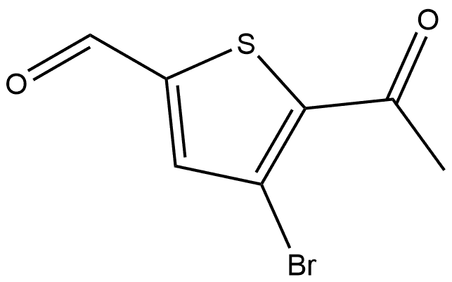 5-乙酰基-4-溴噻吩-2-甲醛 结构式