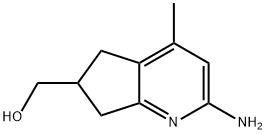 5H-环戊二烯并[B]吡啶-6-甲醇,2-氨基-6,7-二氢-4-甲基 结构式