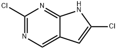 2,6-二氯-7H-吡咯并[2,3-D]嘧啶 结构式