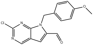 2-氯-7-(4-甲氧基苄基)-7H-吡咯并[2,3-D]嘧啶-6-甲醛 结构式