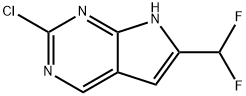 2-氯-6-(二氟甲基)-7H-吡咯并[2,3-D]嘧啶 结构式