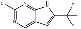 2-氯-6-(三氟甲基)-7H-吡咯并[2,3-D]嘧啶 结构式