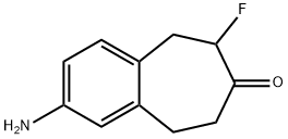 2-氨基-6-氟-5,6,8,9-四氢-7H-苯并[7]轮烯-7-酮 结构式