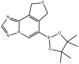6-(4,4,5,5-四甲基-1,3,2-二氧硼杂环戊烷-2-基)-7,9-二氢呋喃并[3,4-C][1,2,4]三唑并[1,5-A]吡啶 结构式