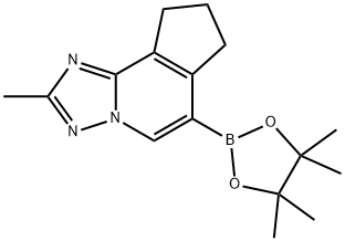 2-甲基-6-(4,4,5,5-四甲基-1,3,2-二氧硼杂环戊烷-2-基)-8,9-二氢-7H-环戊[C][1,2,4]三唑并[1,5-A]吡啶 结构式