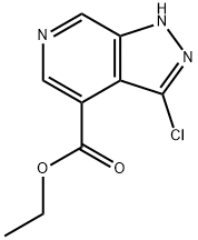 3-氯-1H-吡唑并[3,4-C]吡啶-4-羧酸乙酯 结构式