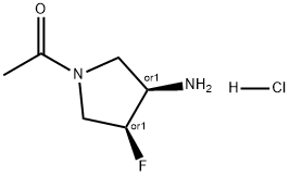 REL-1-((3R,4S)-3-氨基-4-氟吡咯烷-1-基)乙-1-酮(盐酸盐) 结构式