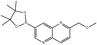 2-(甲氧基甲基)-7-(4,4,5,5-四甲基-1,3,2-二氧杂硼烷-2-基)-1,5-萘吡啶 结构式