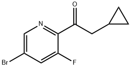 1-(5-溴-3-氟-2-吡啶基)-2-环丙基乙酮 结构式