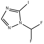 1H-1,2,4-三唑,1-(二氟甲基)-5-碘 结构式