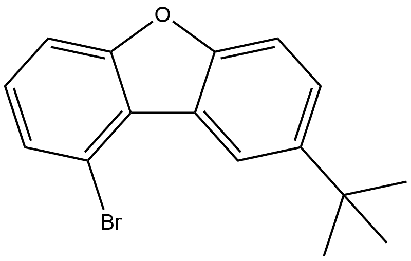 1-溴-8-叔丁基二苯并呋喃 结构式