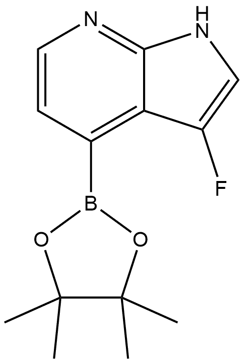 3-氟-4-(4,4,5,5-四甲基-1,3,2-二氧硼杂环戊烷-2-基)-1H-吡咯并[2,3-B]吡啶 结构式