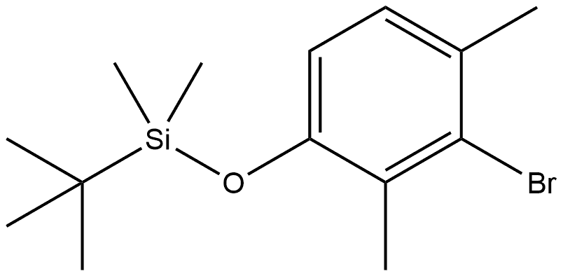 (3-溴-2,4-二甲基苯氧基)(叔丁基)二甲基硅烷 结构式