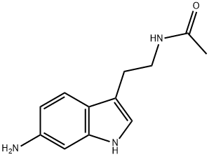 N-(2-(6-氨基-1H-吲哚-3-基)乙基)乙酰胺 结构式