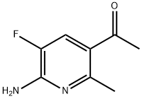 1-(6-氨基-5-氟-2-甲基吡啶-3-基)乙烷-1-酮 结构式