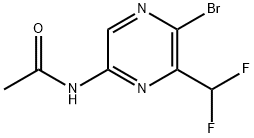 N-(5-溴-6-(二氟甲基)吡嗪-2-基)乙酰胺 结构式