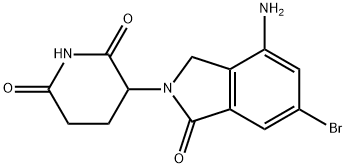 3-(4-氨基-6-溴-1-氧代异吲哚啉-2-基)哌啶-2,6-二酮 结构式