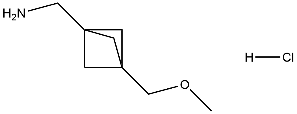 (3-(methoxymethyl)bicyclo[1.1.1]pentan-1-yl)methanamine hydrochloride 结构式