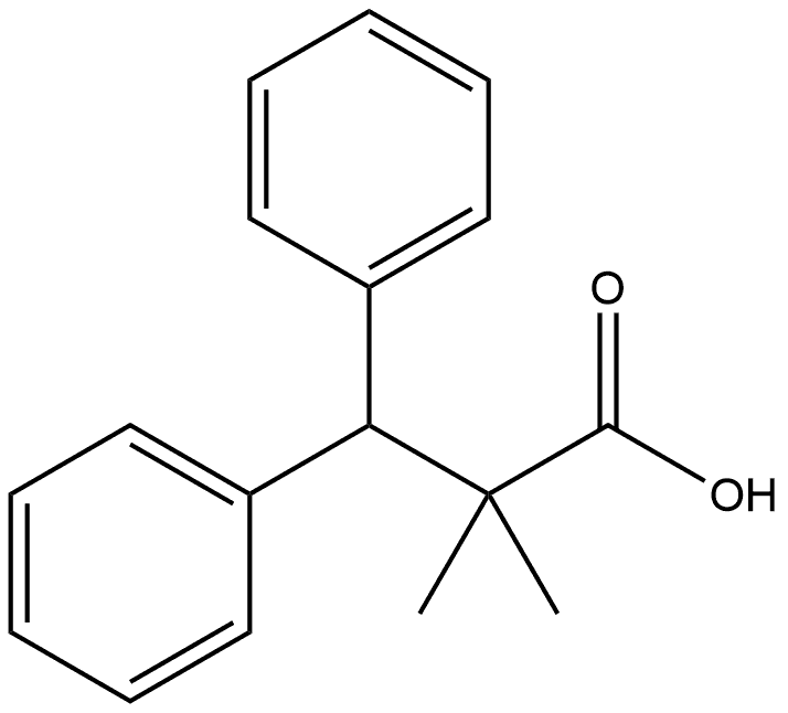 Benzenepropanoic acid, α,α-dimethyl-β-phenyl- 结构式