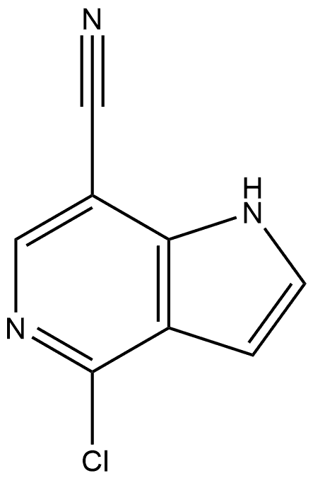 4-氯-1H-吡咯并[3,2-C]吡啶-7-腈 结构式