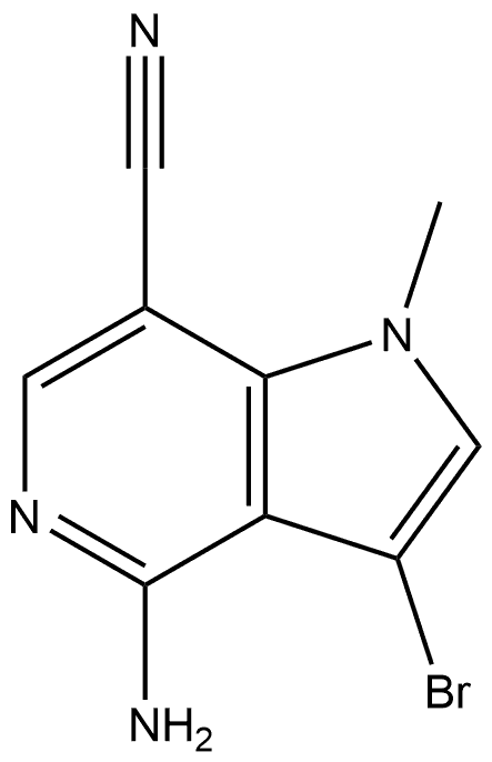 4-amino-3-bromo-1-methyl-pyrrolo[3,2-c]pyridine-7-carbonitrile 结构式