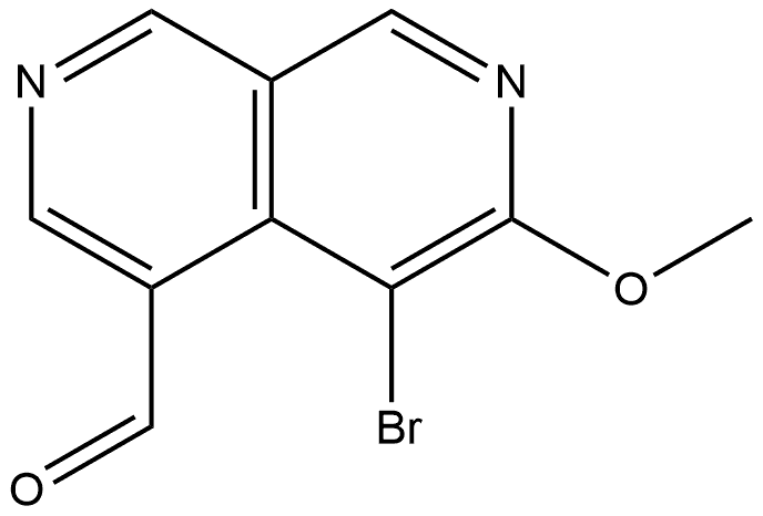 5-溴-6-甲氧基-2,7-萘吡啶-4-甲醛 结构式