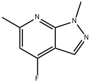 4-氟-1,6-二甲基-1H-吡唑并[3,4-B]吡啶 结构式
