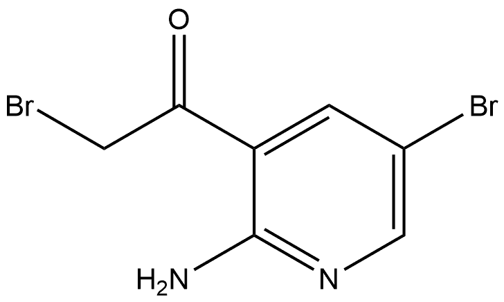 Ethanone, 1-(2-amino-5-bromo-3-pyridinyl)-2-bromo- 结构式