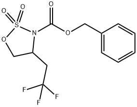 4-(2,2,2-三氟乙基)-1,2,3-氧杂噻唑烷-3-羧酸苄酯2,2-二氧化物 结构式