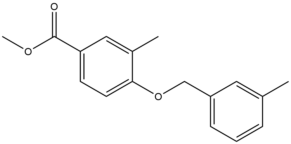 methyl 3-methyl-4-((3-methylbenzyl)oxy)benzoate 结构式