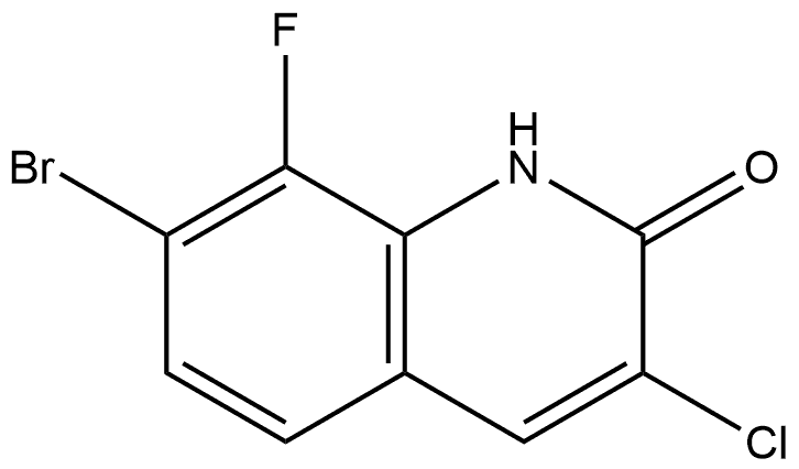 7-溴-3-氯-8-氟喹啉-2(1H)-酮 结构式