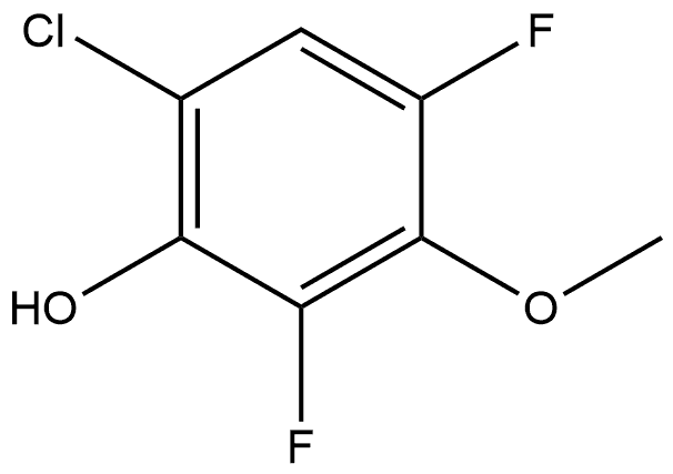 2,4-二氟-3-甲氧基-6-氯苯酚 结构式