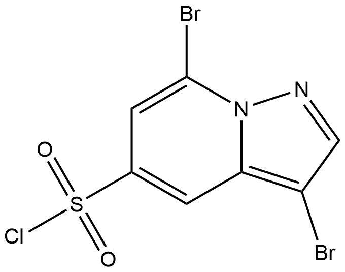 3,7-二溴吡唑并[1,5-A]吡啶-5-磺酰氯 结构式