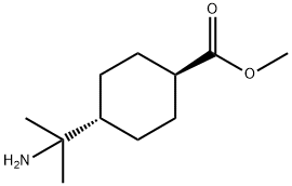 TRANS-4-(2-氨基丙-2-基)环己烷-1-甲酸甲酯 结构式