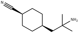 CIS-4-(2-氨基-2-甲基丙基)环己烷-1-腈 结构式
