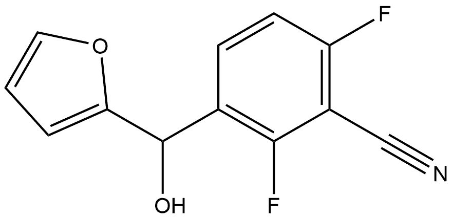 2,6-difluoro-3-(furan-2-yl(hydroxy)methyl)benzonitrile 结构式