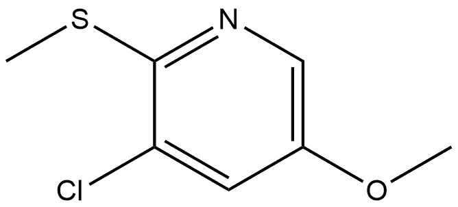 3-chloro-5-methoxy-2-(methylthio)pyridine 结构式