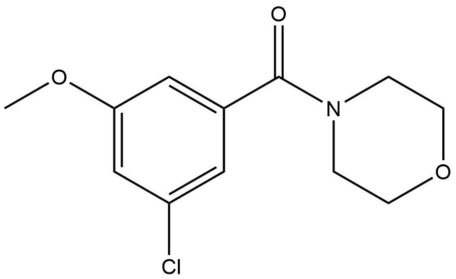 (3-chloro-5-methoxyphenyl)(morpholino)methanone 结构式