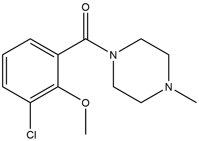 (3-chloro-2-methoxyphenyl)(4-methylpiperazin-1-yl)methanone 结构式