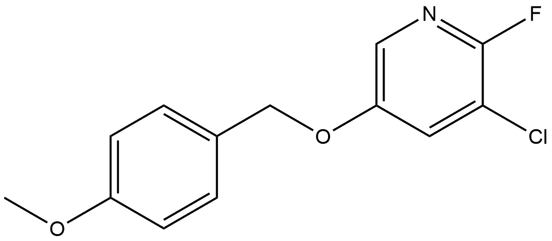 3-氯-2-氟-5-((4-甲氧基苄基)氧)吡啶 结构式