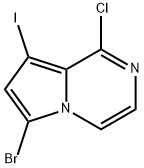 6-溴-1-氯-8-碘吡咯并[1,2-A]吡嗪 结构式