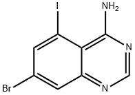 7-溴-5-碘喹唑啉-4-胺 结构式